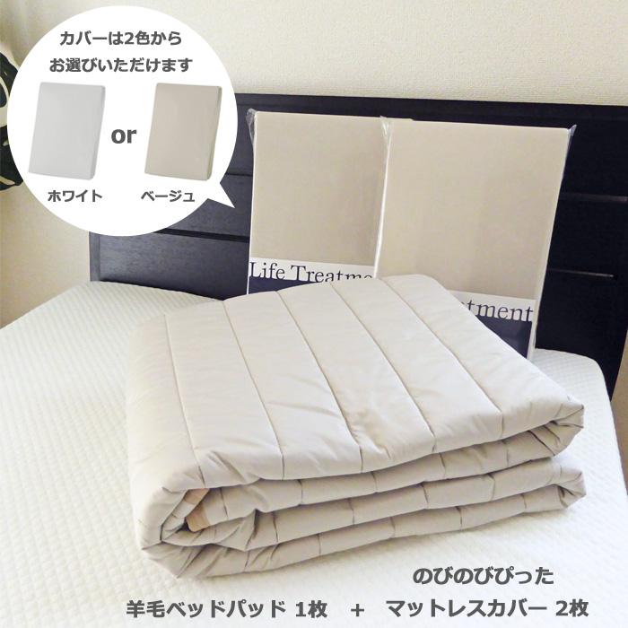 フランスベッド（FRANCEBED） らくピタ羊毛IIのびのび3点セット 