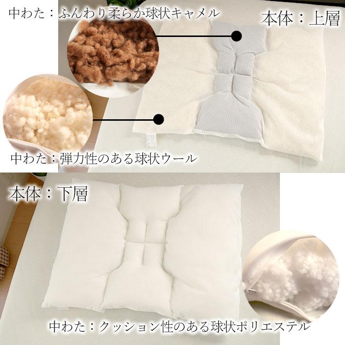 フランスベッド（FRANCEBED） ラグジュアリー キャメル＆ウールピロー