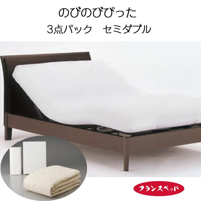 フランスベッド（FRANCEBED） のびのびぴった 3点パック セミダブル