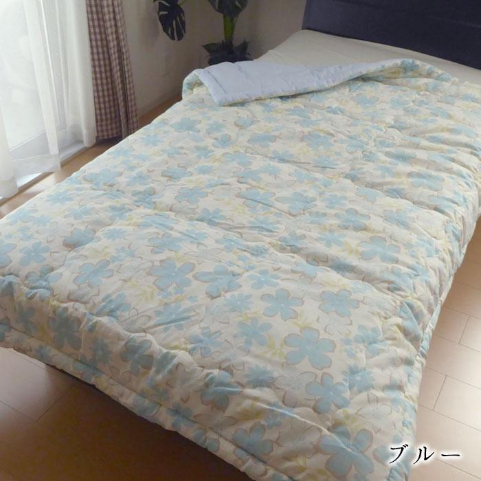 未使用✨️真綿布団 肌掛布団 シルク1.1キロ シングル150×200cm 花柄 日本製 綿100％ 肌掛け布団 肌布団 140×190cm シングル メキシコ綿