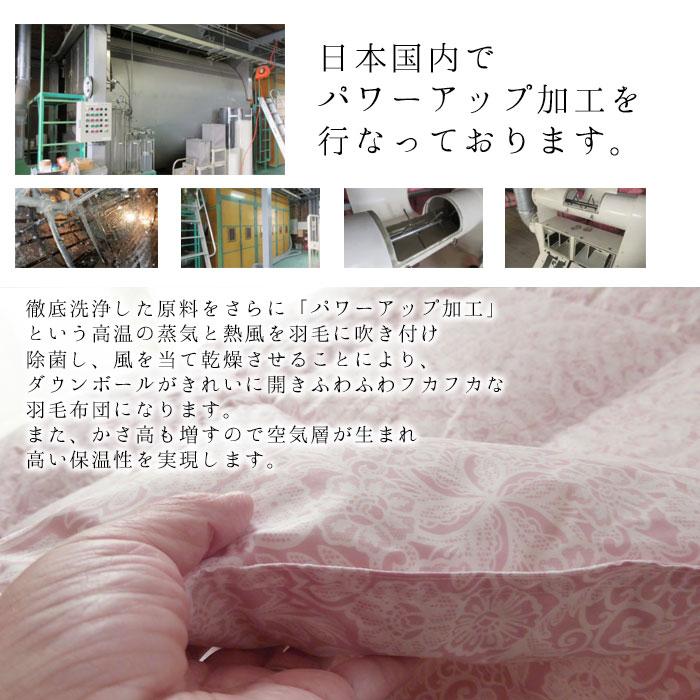 日本製 エコテックス 立体肌掛け羽毛ふとん ダウンケット セミシングル