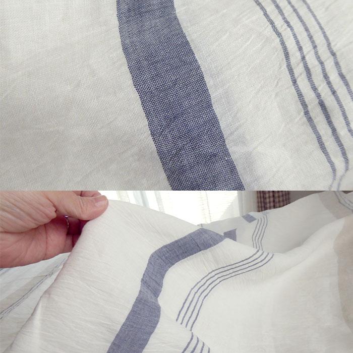 極涼 本麻 本麻近江ちぢみ トルヴェ シングル 135×185cm 近江産 日本製 ボーダー 麻100％ 夏ケット 麻ケット 夏物 肌掛けふとん 薄手 軽量 KKM0007T_5