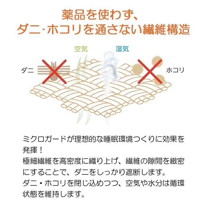布団カバー3点セット ダブル ミクロガード プレミアム 洗える 日本製