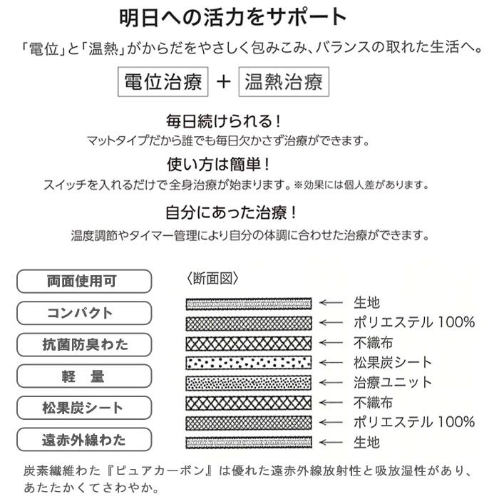 豪華特典付き】温熱敷き布団 ヘルスナイトカルナ 120×200cm セミダブル