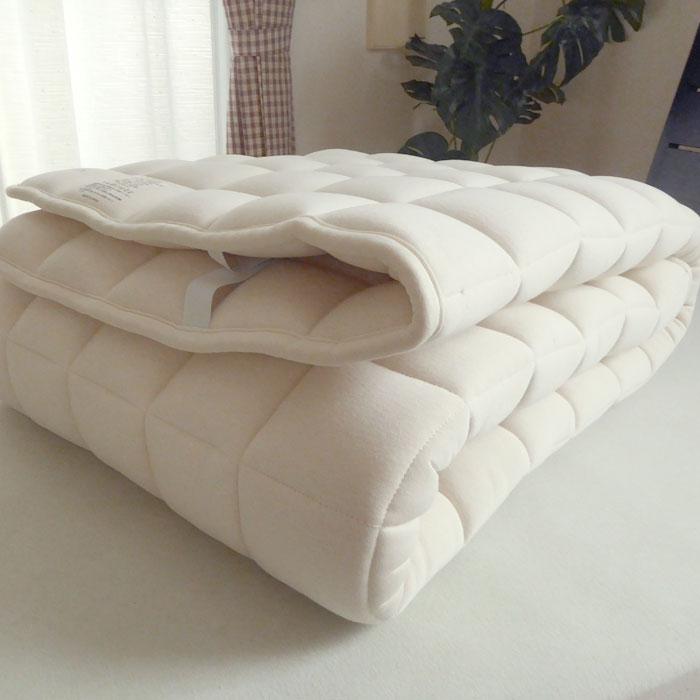 ビラベック ウールベッドパッド セミダブル 120×200cm 羊毛敷きパッド