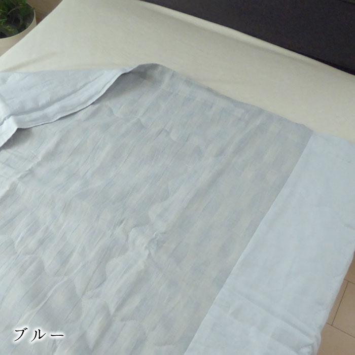 肌掛け布団 夏 シングル 140×190cm 日本製 よろけ織 近江ちぢみ 本麻