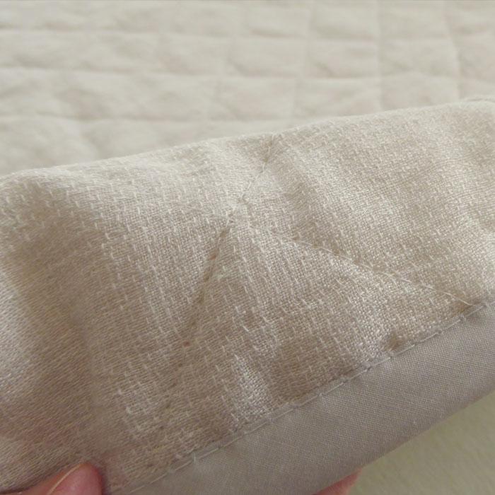 日本製 近江ちぢみ 敷きパッド シングル 100×200cm 麻 リネン ラミー 洗える ひんやり 涼しい 夏用 夏物 敷パッド 敷パット 丸洗い 滋賀麻 TNF-PDRC-S_15