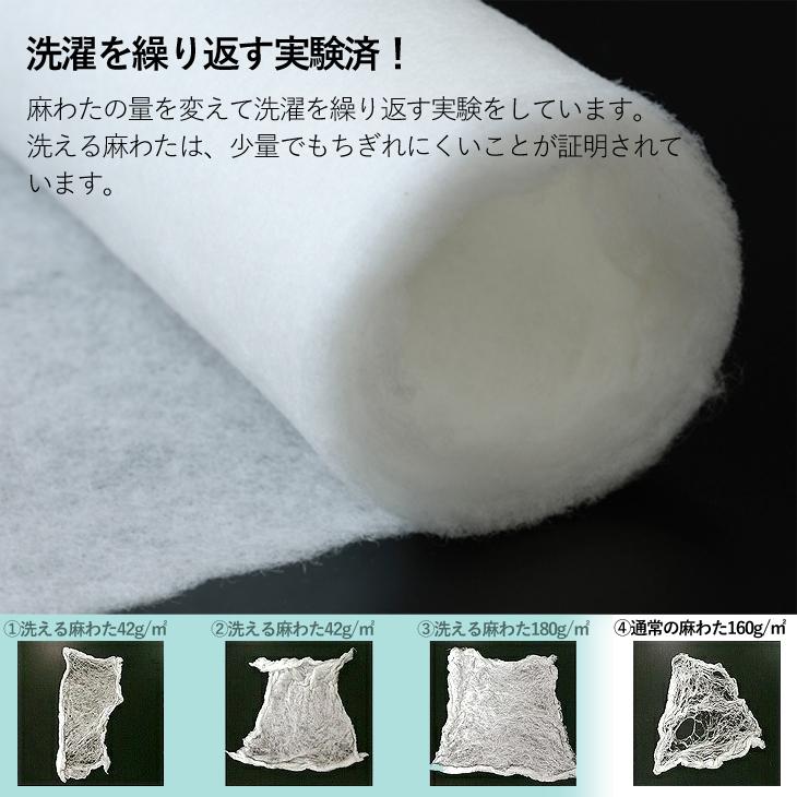 全て麻 洗濯に強い麻100％ 敷きパッド ダブル 汗をかく夏 たくさん洗濯したい方に 薄め 日本製 洗濯強度を高めた特許取得の洗える麻わた使用 NKP0014T_2
