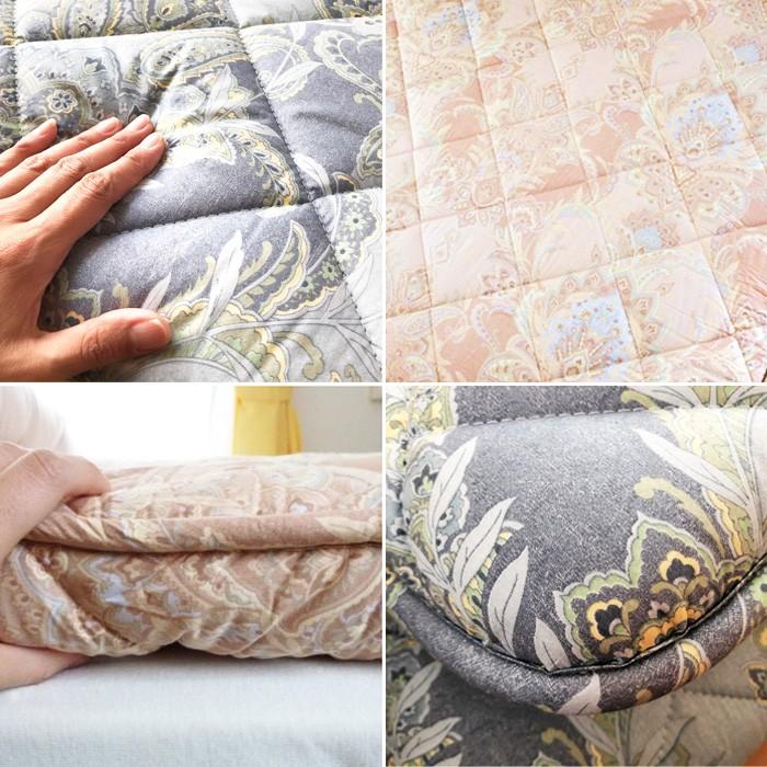 日本製 羊毛敷き布団 ペイズリー シングル 100×210cm 羊毛ふとん