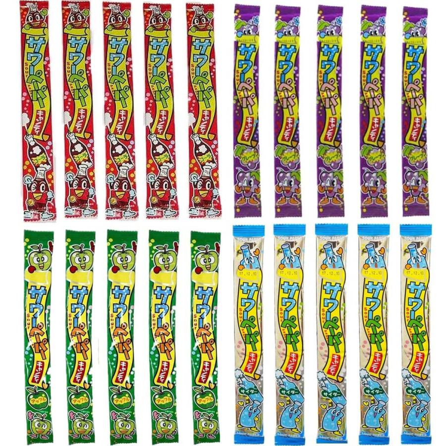 やおきん サワーペーパー コーラ グレープ アップル サイダー 4種 各5