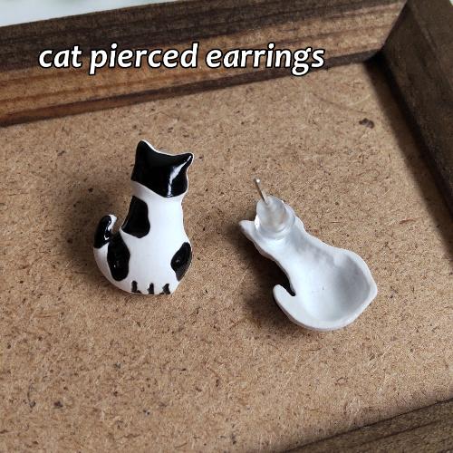 猫雑貨　ネコピアス(ミケ・シロクロ)｜nekote-shop｜06