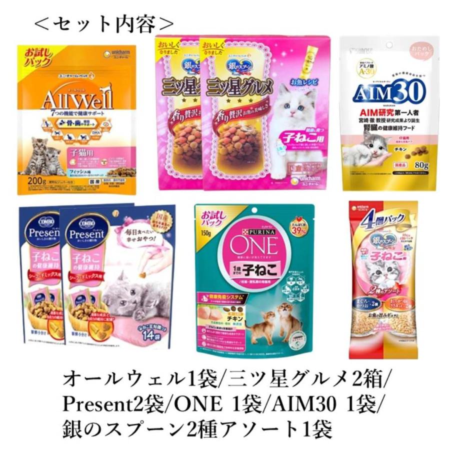 猫 お試し フード 多頭飼い キャットフード 36点 セット 詰め合わせ 子猫  おもちゃ付き 猫｜nekoto100nen｜02