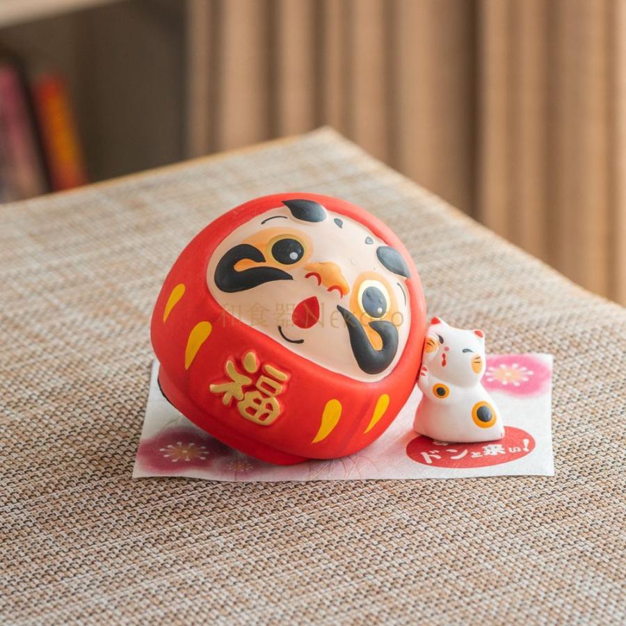 リュウコドウ どんと来い！だるま貯金箱 金/赤/緑 置物 縁起物 お土産