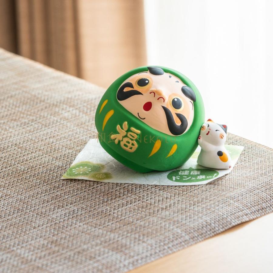 リュウコドウ どんと来い！だるま貯金箱 金/赤/緑 置物 縁起物 お土産
