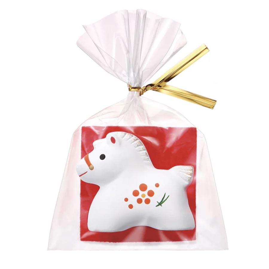 薬師窯 錦彩招福午(福梅) 令和8年 2026 招き午 馬 干支 うま 置物 和