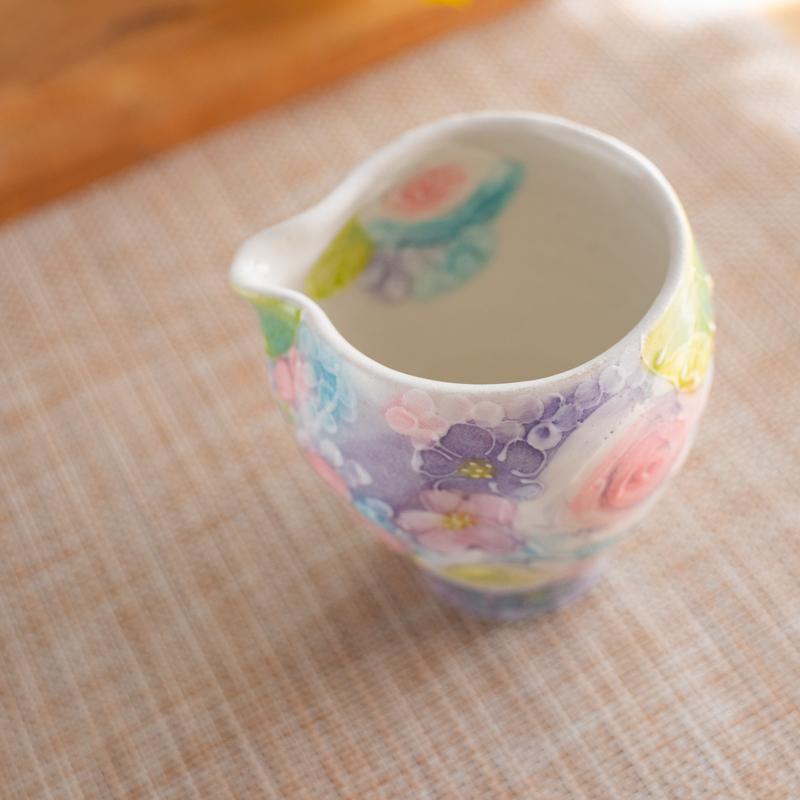 Anne ゆずりは工房 茶菓セット 湯呑 小皿 花柄 日本製 陶器 楽天市場