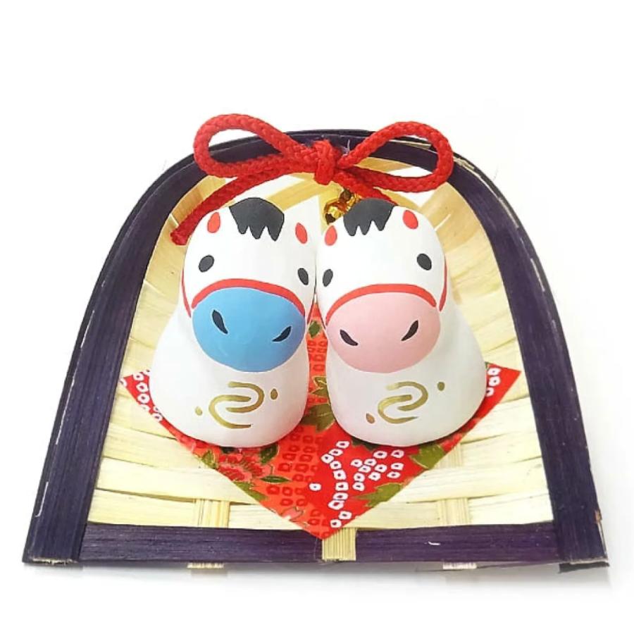 正月飾り2026年令和8年 ミニ福々午 招き午 馬 干支 うま 置物 和縁起物