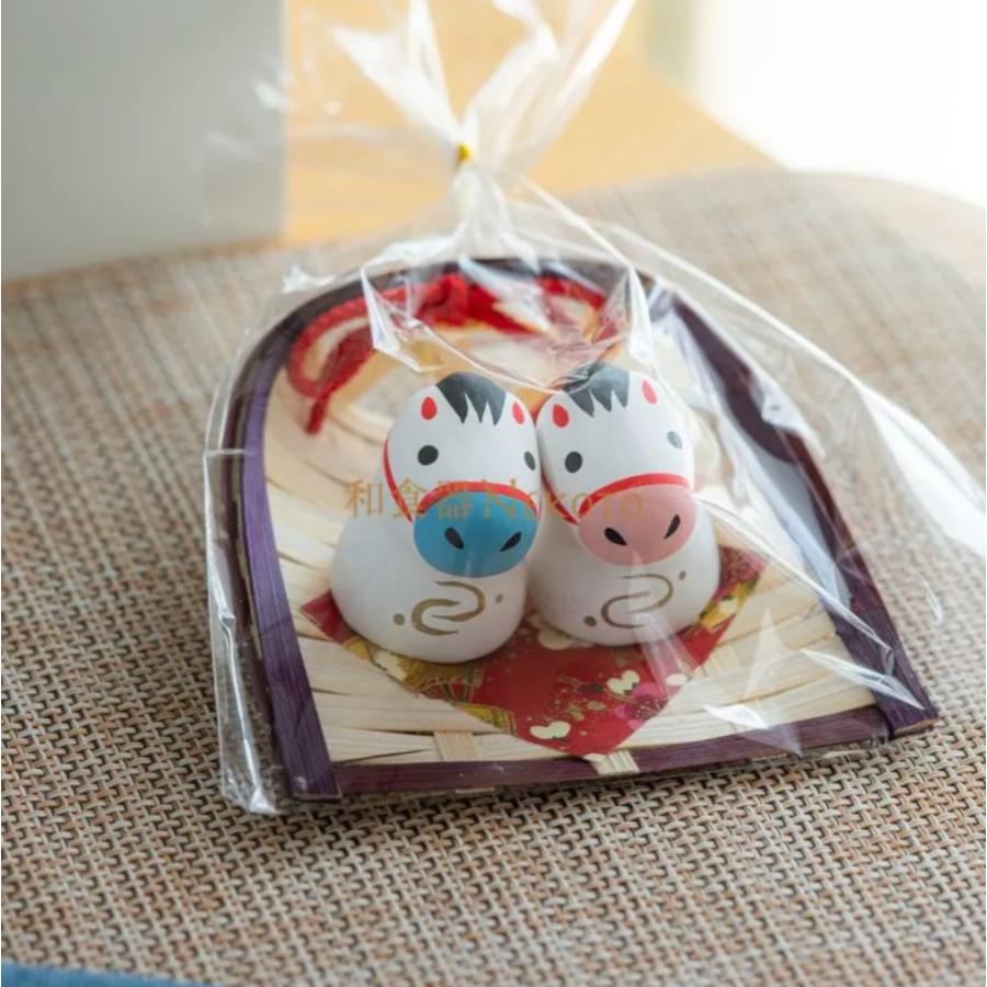 正月飾り2026年令和8年 ミニ福々午 招き午 馬 干支 うま 置物 和縁起物