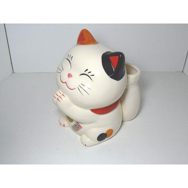 幸せ招き猫　宝くじ入れ　ミケ　貯金箱　ねこ　ネコ｜nekousagistore｜02