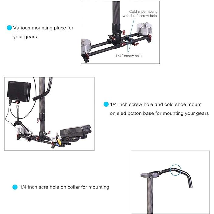 DF DIGITALFOTO Thanos ProIIサポートベスト回転ステディカムシステムforCrane 3s DJI RS 2 / RSC 2 Gimbal Etc、Loading 5-12KG |  | 02
