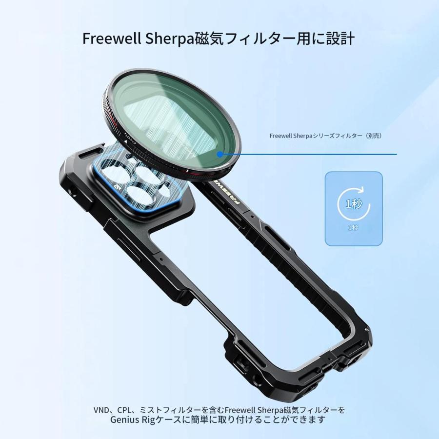 Freewell Genius Rig Kit iPhone 16 Pro用美品 Freewell iPhone 16 Pro 対応 ジーニアス リグ Genius Rig 360° 回転