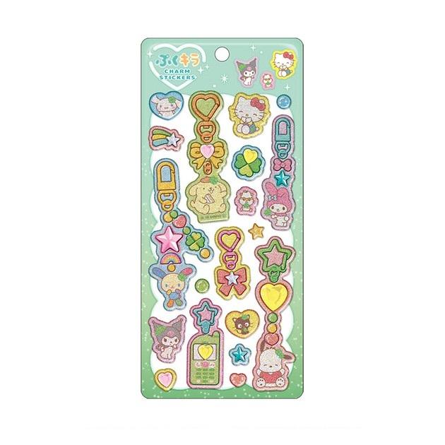9月入荷予定] sanrio ぷくキラチャームステッカー サンリオ