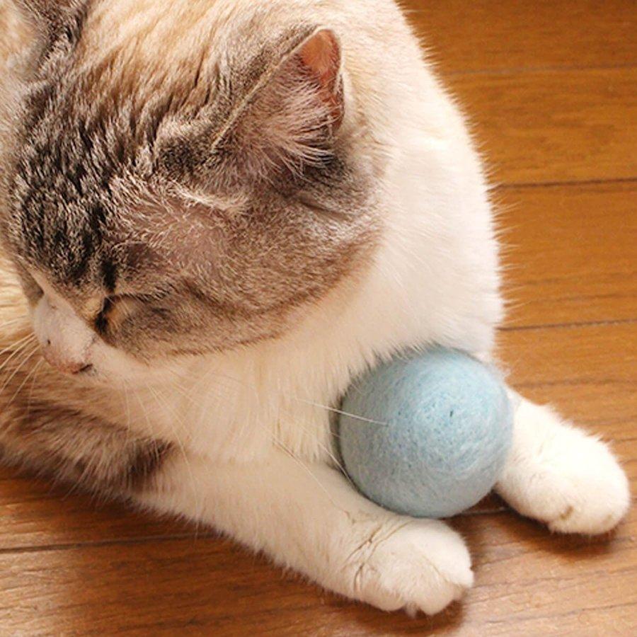 日本製 猫 おもちゃ ねこずきころころ LARGE 羊毛 ボール 1個 日本製 猫 おもちゃ ねこずきころころ LARGE 羊毛 ボール 1個