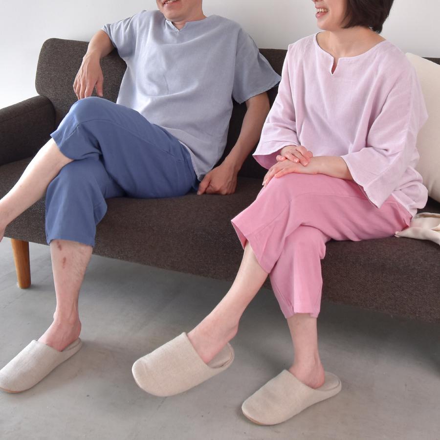 ガーゼパジャマ レディース メンズ 夏 おしゃれ 綿100％ M L 日本製 肌