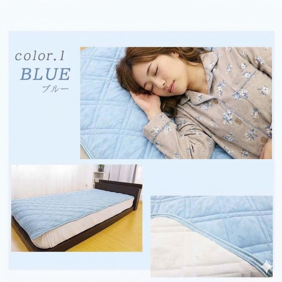 冷感 敷きパッド シングル 100x205cn ひんやり 置くだけ 滑り止め ゴム