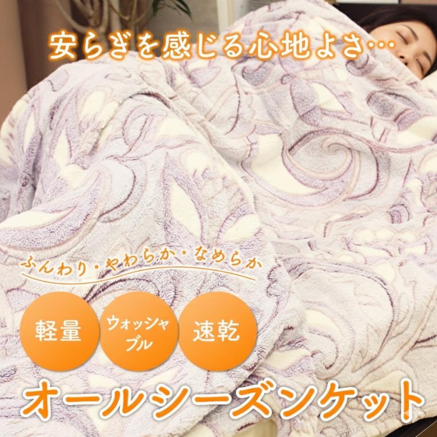 オールシーズンケット 毛布 ブランケット シングル 大判 ひざ掛け 軽い