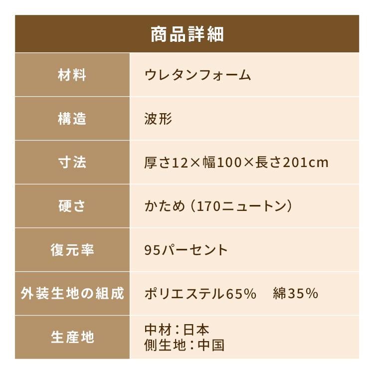 アキレス マットレス シングル 床 床置き フローリング 敷布団 敷き布団 硬め 固め 厚手 厚い 厚め 折りたたみ 三つ折り 腰痛 通気性 MFLHA4305｜nemunabi｜13