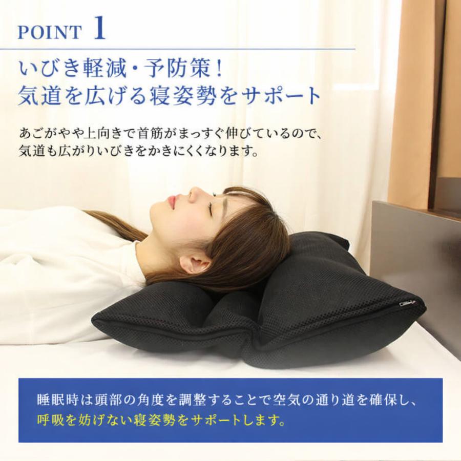 いびき対策枕 まくら いびき いびき防止 いびき軽減 洗える パイプ
