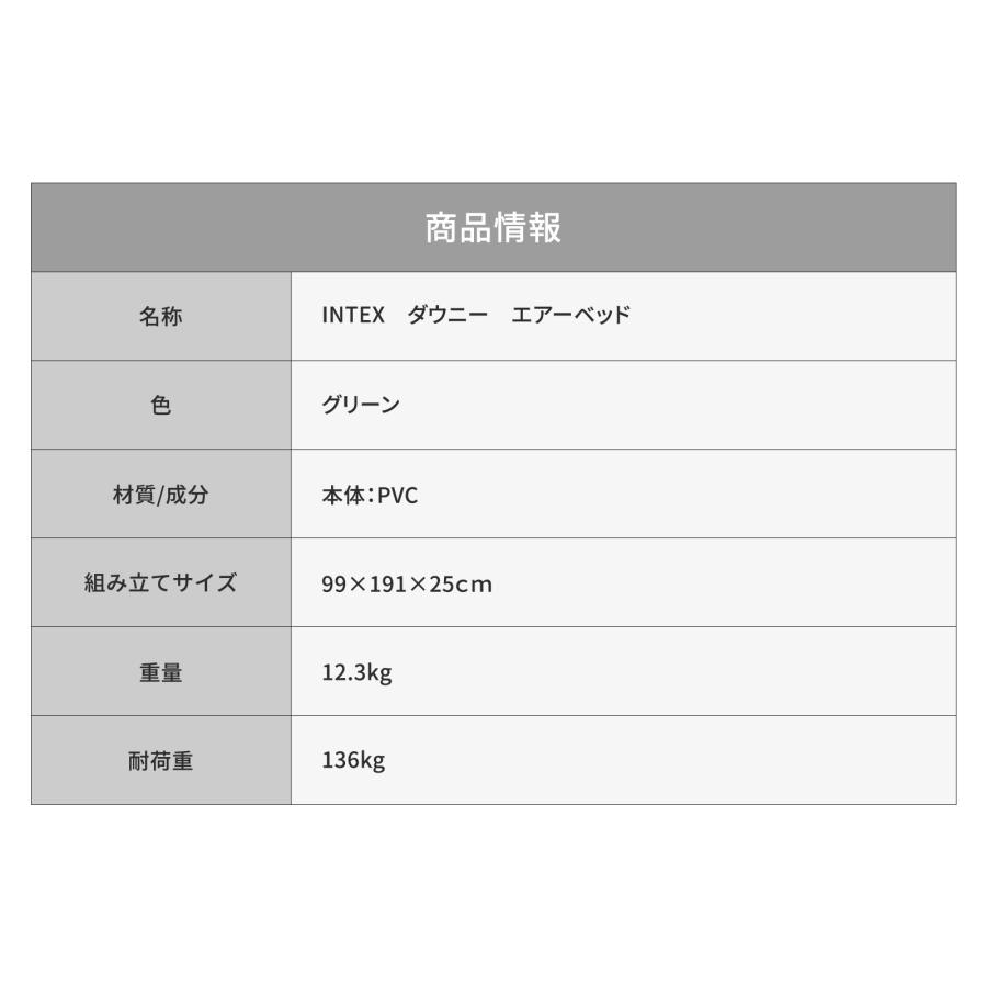 INTEX 【新商品】インテックス ダウニーエアーベッド シングル 64761