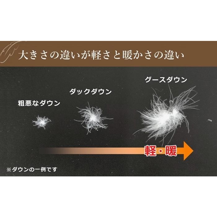 羽毛布団 ウクライナ産 400dp セミシングル 60サテン シャルレーヌ グースダウン 93% 増量 二層立体 ゴールド 綿100% 140×190 1.2kg 日本製 送料無料｜nemurihime｜18