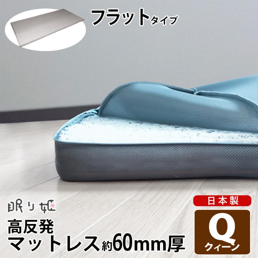 マットレス 洗える クイーン エアロ 48mm ダブルラッセル 高反発