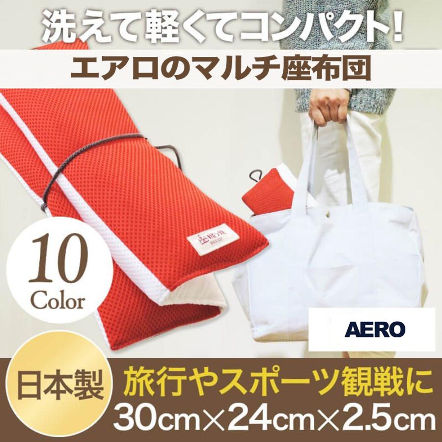 マルチクッション 座布団 三次元スプリング構造体 エアロ芯入 30×24cm