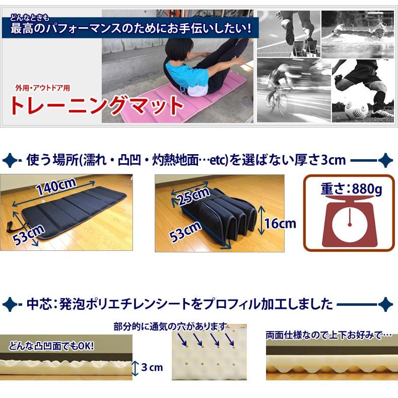 トレーニングマット 55×145cm 洗える 軽量 コンパクト 折りたたみ