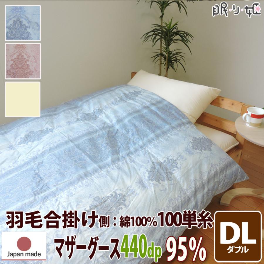 羽毛布団 合掛 190×210cm ダブルロング 掛け布団 ポーランド マザー