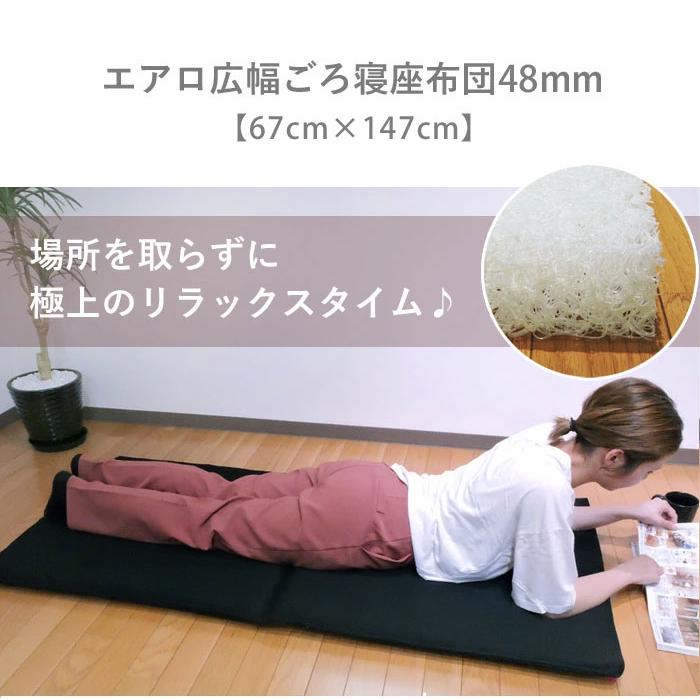 ごろ寝マット 67×147cm 座布団 高反発 エアロ 日本製 水洗い 通気性