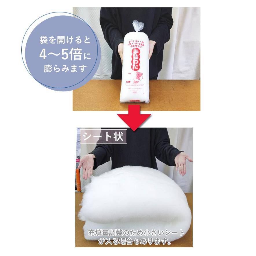 手芸わた 300g×15個 4.5kg 洗える綿 シート状 ポリエステル綿 手芸綿