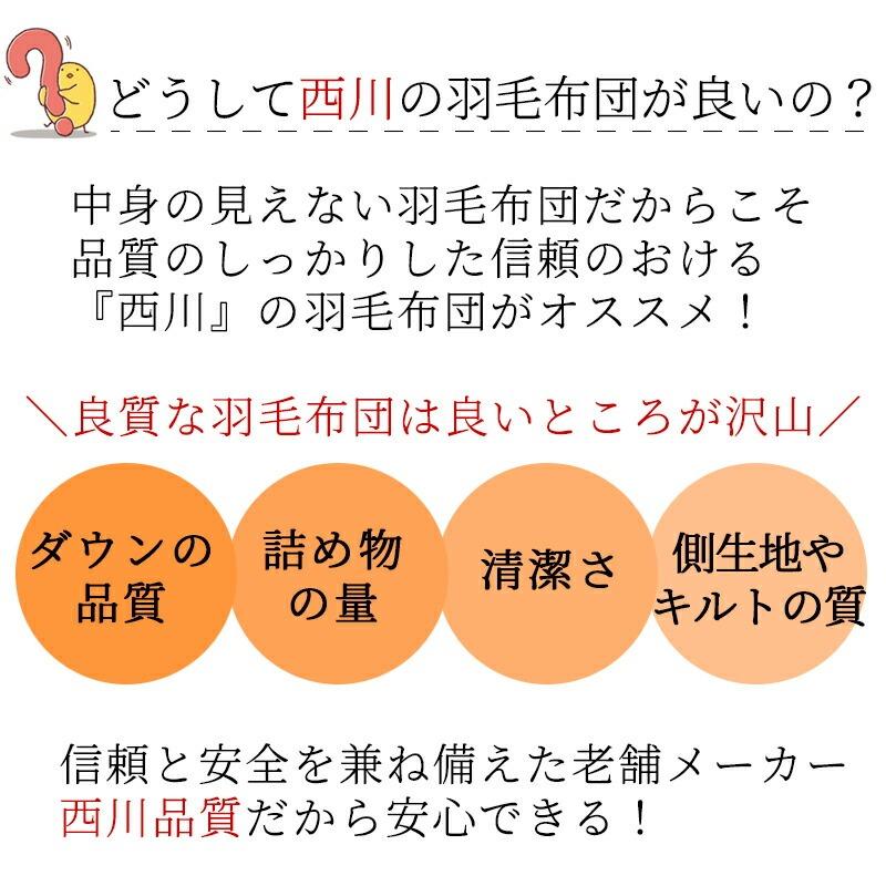 西川 羽毛布団 シングル ダウン 85% 羽毛 本掛け 日本製 西川 羽毛布団 シングル ダウン 85% 羽毛 本掛け 日本製