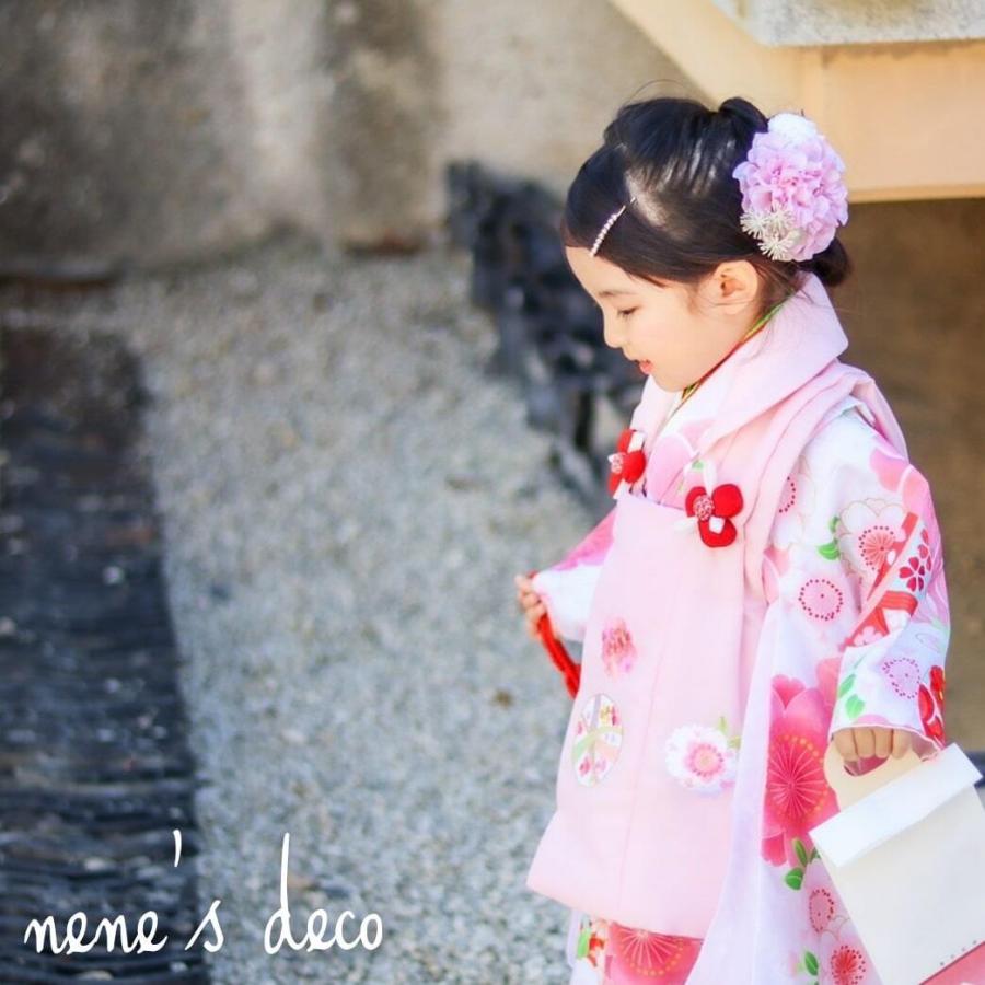 キッズ 髪飾り 七五三 子供 ベビー 和 花 ダリアと白梅和飾り ヘア