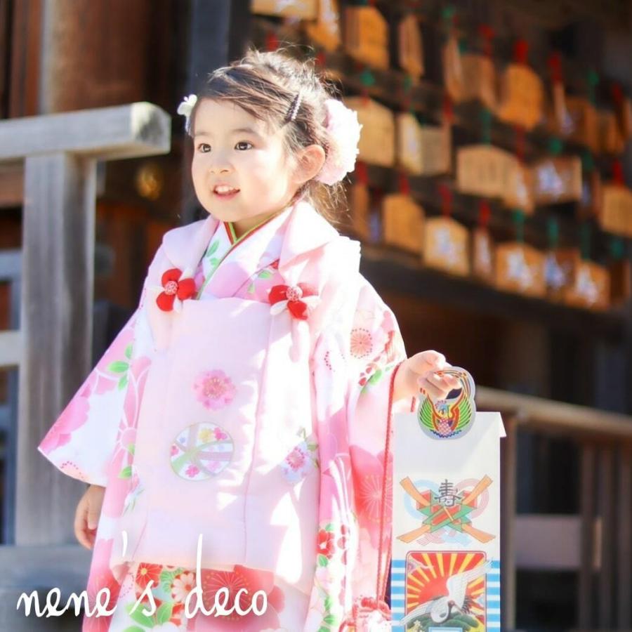 キッズ 髪飾り 七五三 子供 ベビー 和 花 ダリアと白梅和飾り ヘア