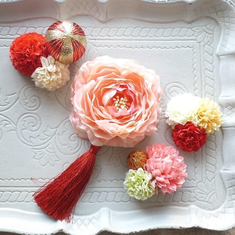 髪飾り 成人式 七五三 ヘアアクセサリー ソネットラナンキュラスと綺麗