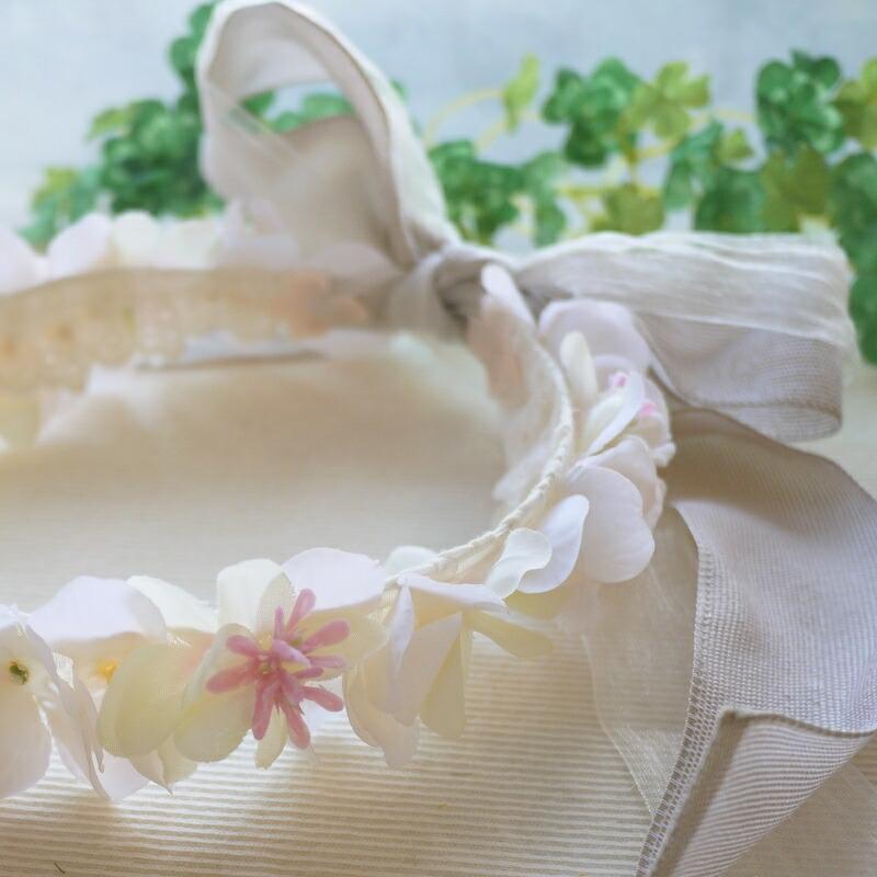 ヘアアクセサリー 花 エクリュリネンリボン花かんむり キッズ 花冠 はなかんむり バースデー 赤ちゃん 発表会 お誕生会 ハロウィン 3歳 ひな祭り 七五三 成人式の髪飾りはネネズデコ 通販 Yahoo ショッピング