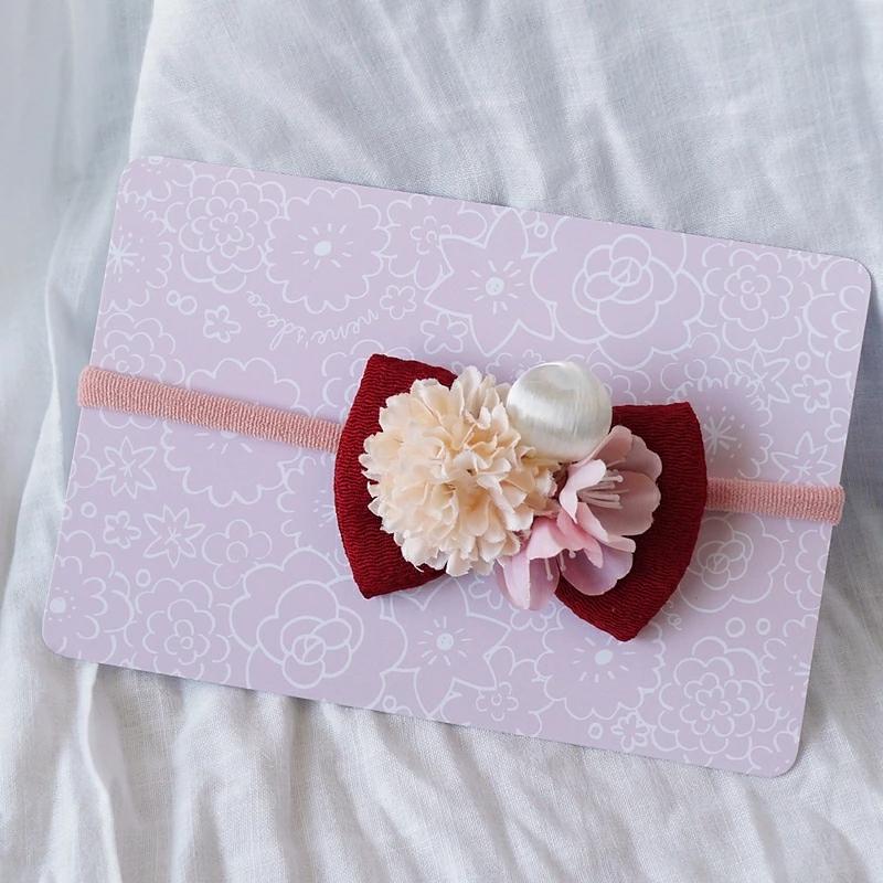 ちりめん細工つまみ細工髪飾りおまけ付き女の子リボンベビークリップ