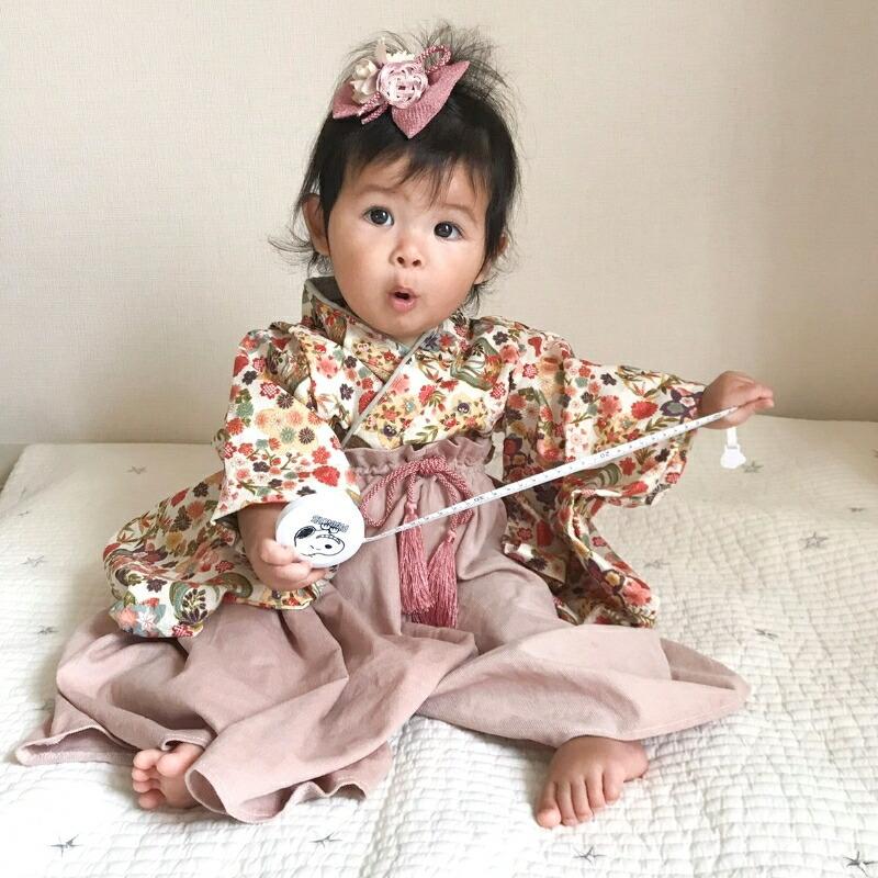 キッズ 七五三 髪飾り ちりめん紐と組紐のモダンリボン和飾り ベビー