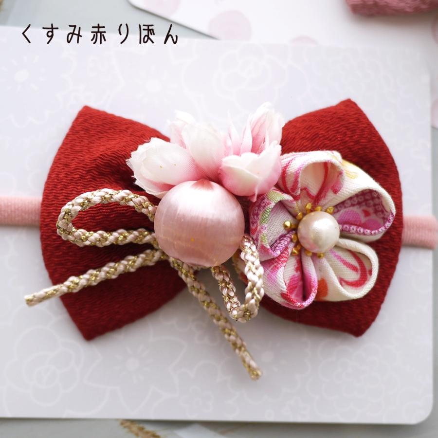 犬 ひなまつり 和飾り ペット用 くすみちりめんリボンとつまみ細工の和  