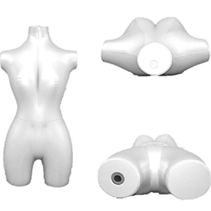 送料無料】エアーマネキン 空気式トルソー ビニールトルソー シルバー