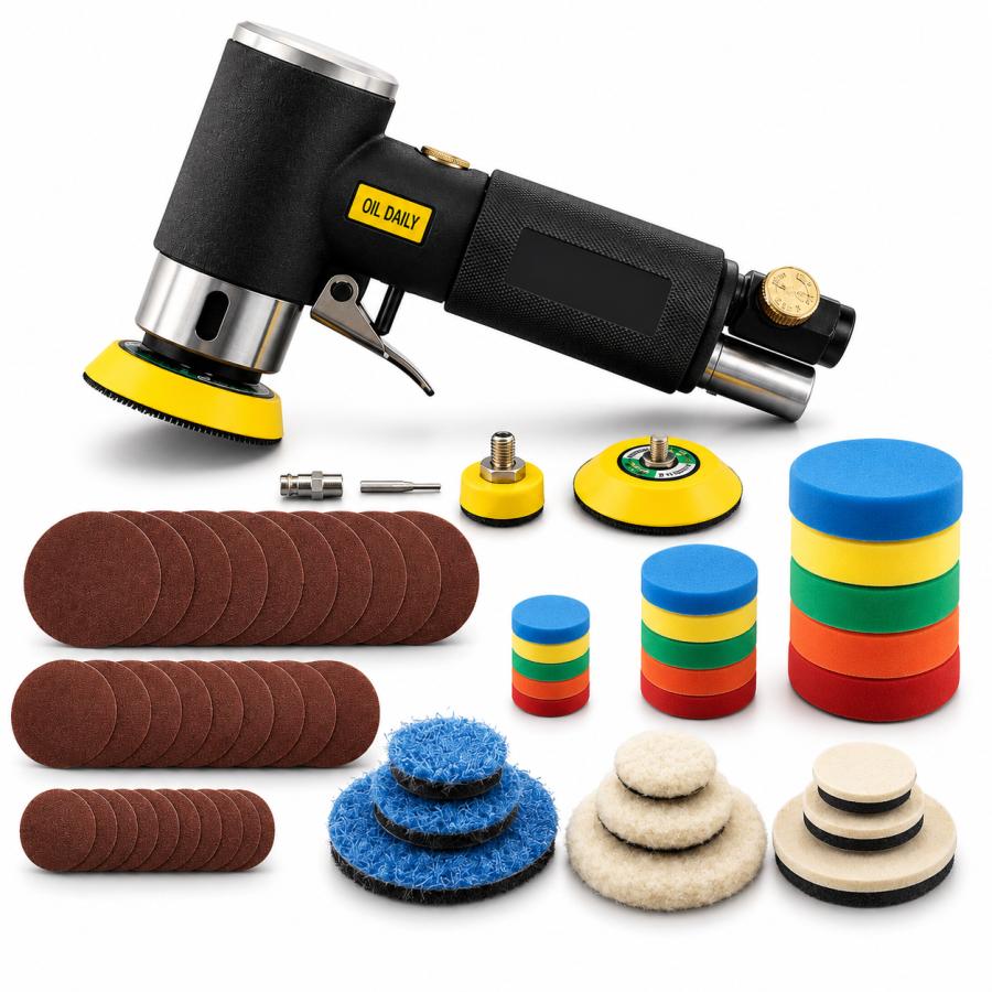 送料無料】小型 エアーポリッシャー マジックパット エアアングル 